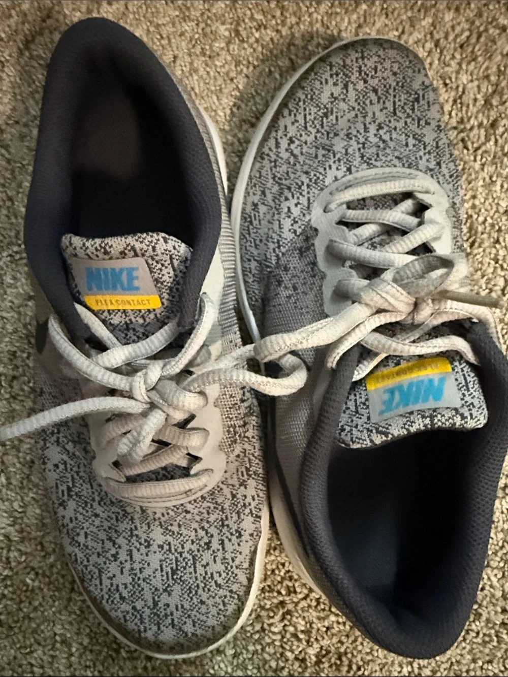 Nike kids Gray and Dark Gray Athletic Running Shoes